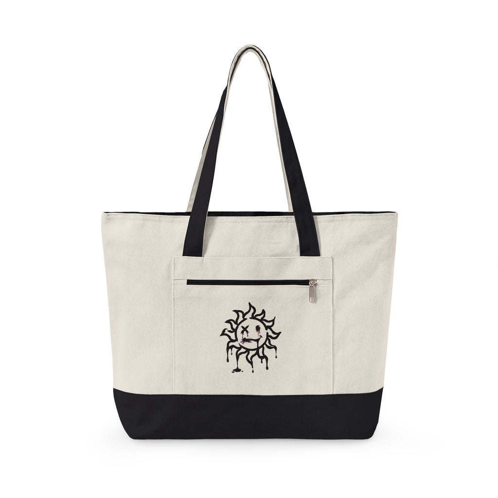 Zippered Canvas Tote