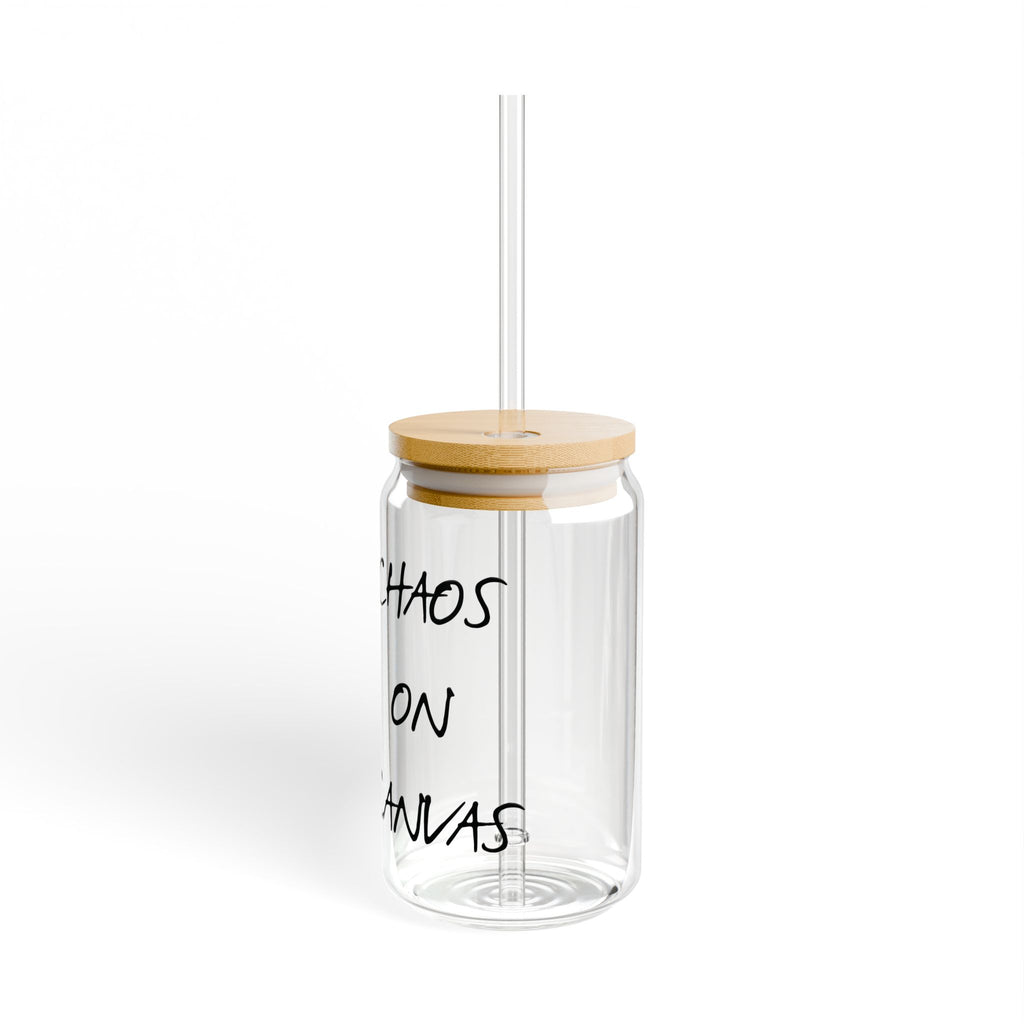 Chaos on Canvas Glass Sipper Tumbler, 16oz