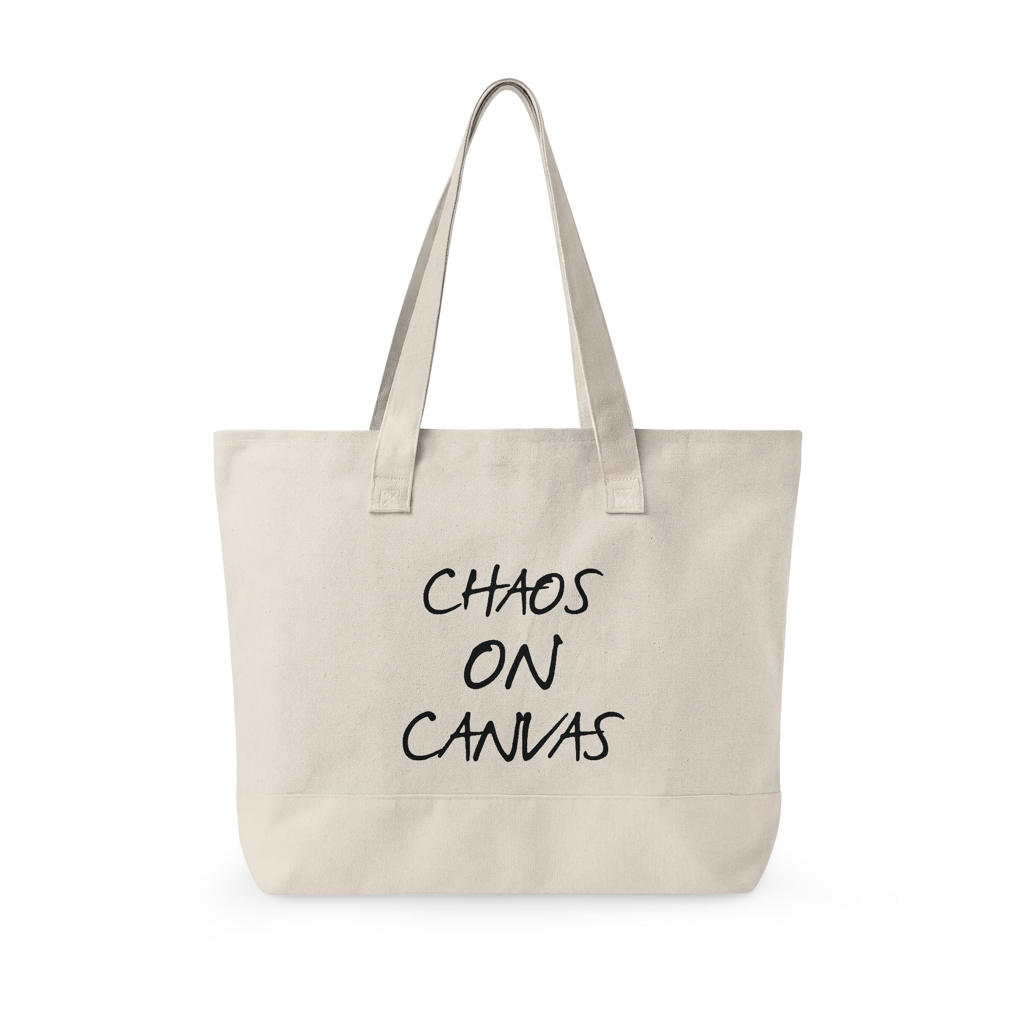Zippered Canvas Tote