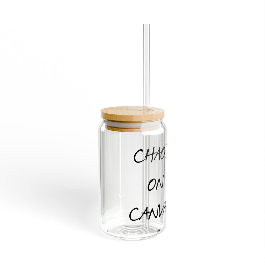 Chaos on Canvas Glass Sipper Tumbler, 16oz