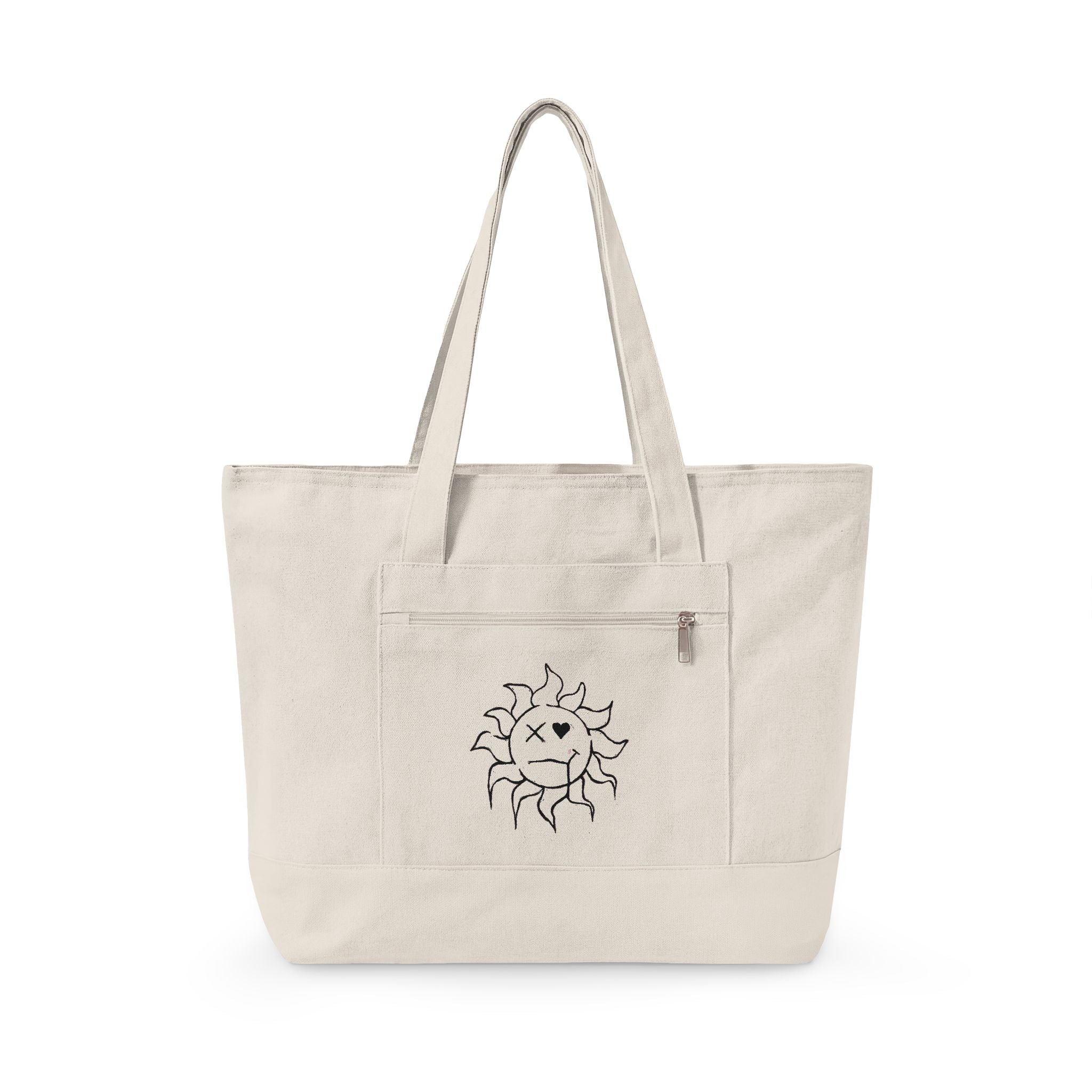 Zippered Canvas Tote