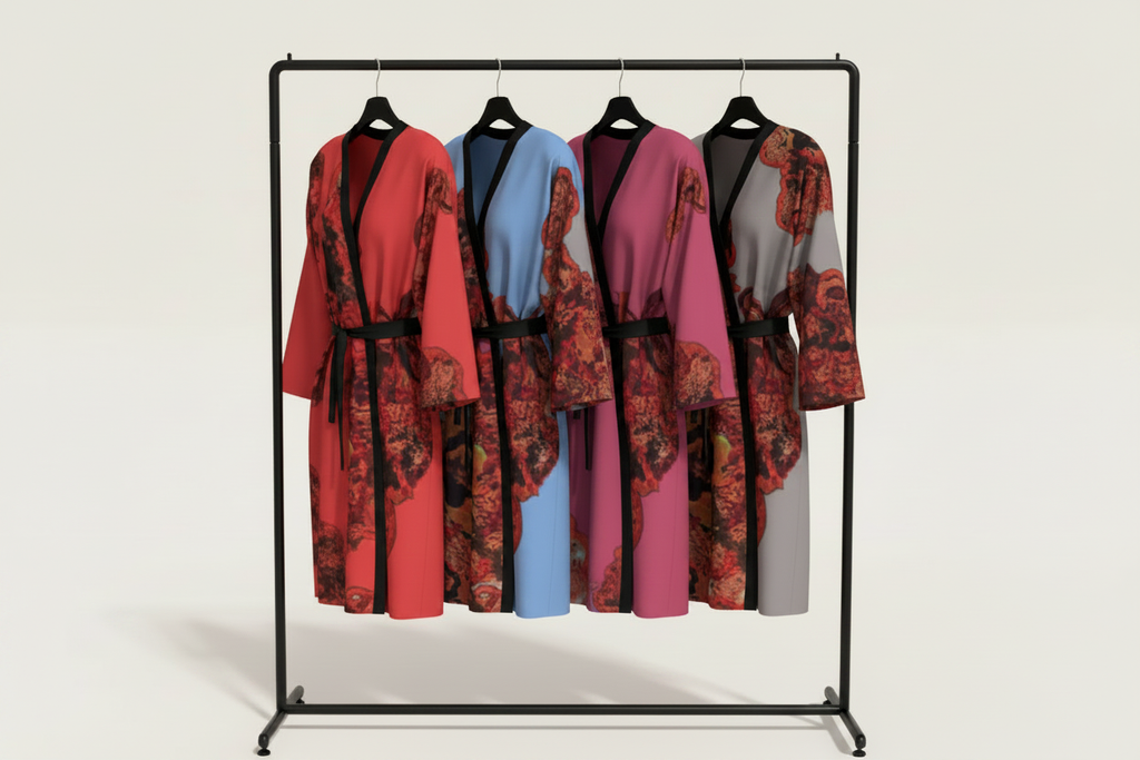All Robes on Rack with Shadows