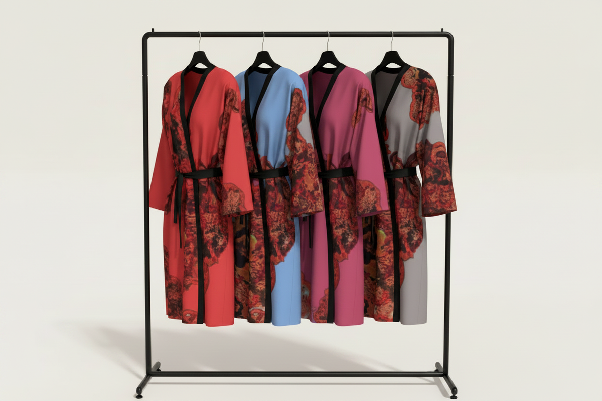 All Robes on Rack with Shadows