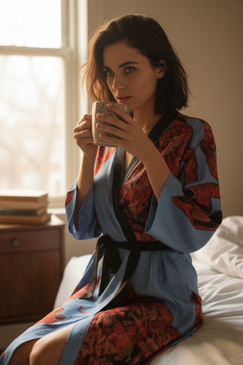 Blue Robe - Morning Coffee