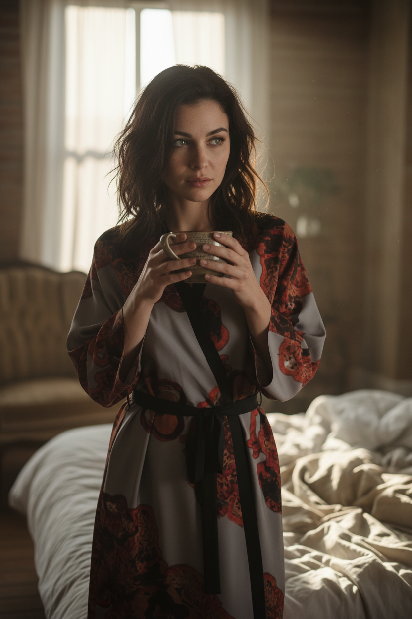 Grey Robe - Morning Coffee