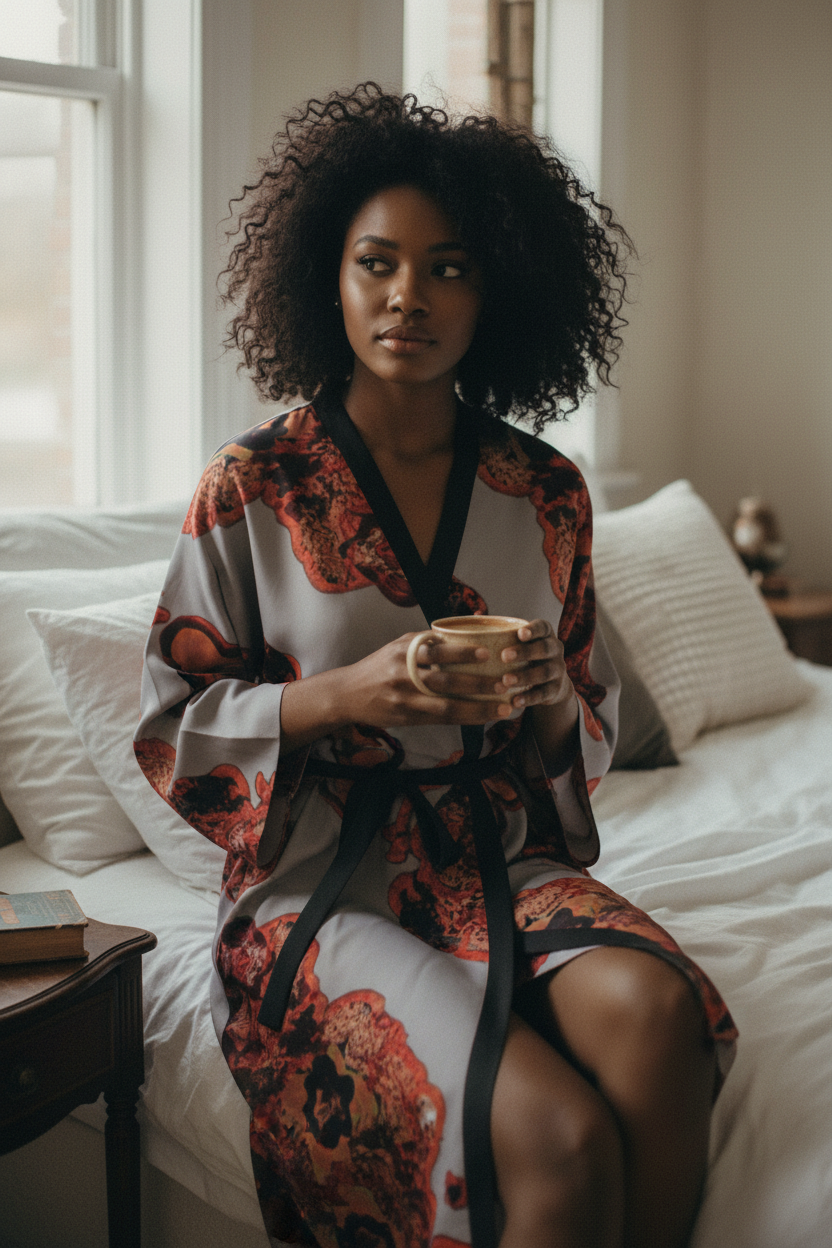 Grey Robe - Nigerian Woman