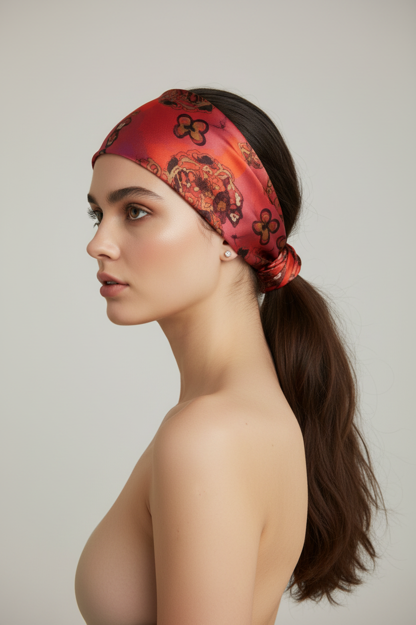 Summer Silk Scarf Mockup